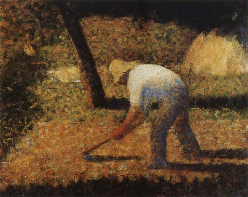 Georges Seurat The Peasant Hoe Soil China oil painting art
